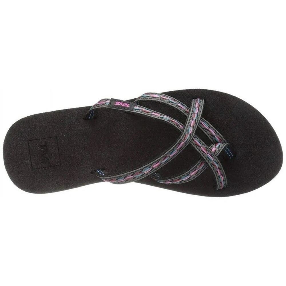 Teva Sz 11 Olowahu Mush Strap Lightweight Sandals Multicolor 3 Point Thong Women